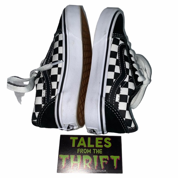 Vans Youth Ward Black and White Checkered Sneaker - Picture 7 of 8